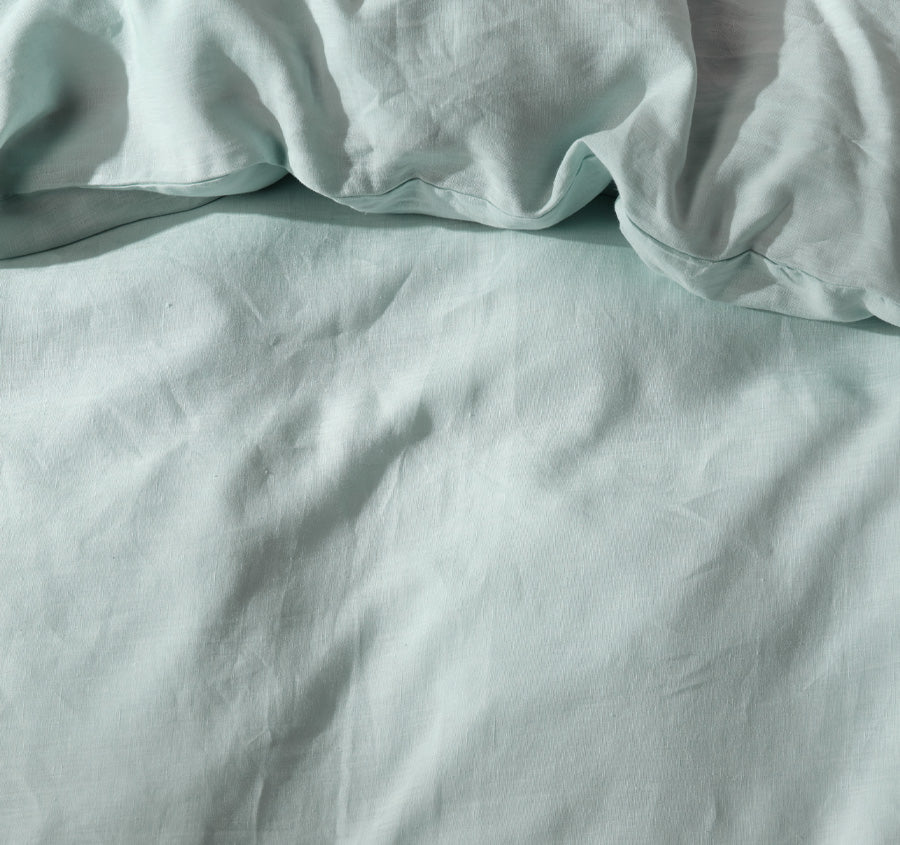 Nimes Linen Quilt Cover Set Range Sky