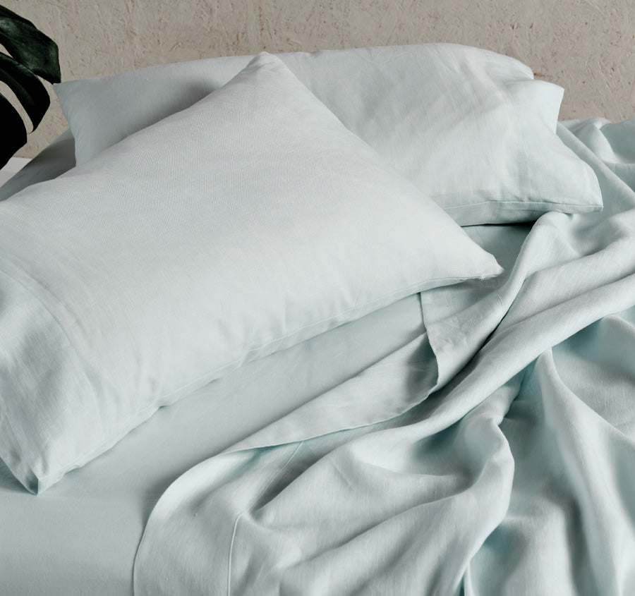 Nimes Linen Sheet Set Range Sky