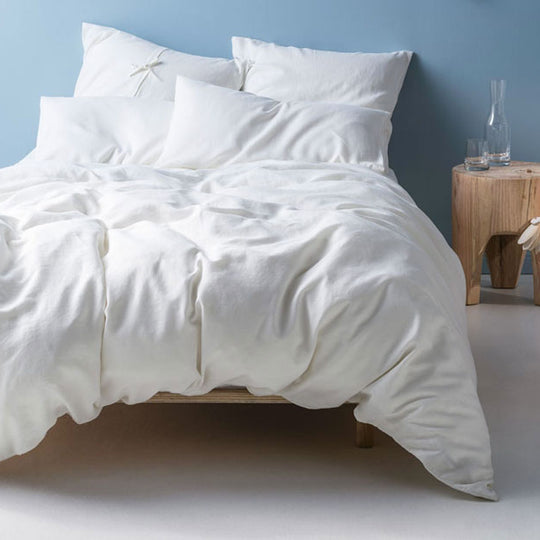 Nimes Linen European Pillowcase White
