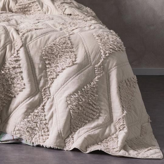 Piero Queen to King Bed Cover Range Sand