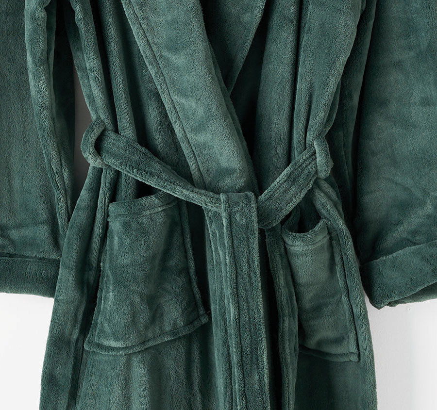 Plush Bathrobe Range Green