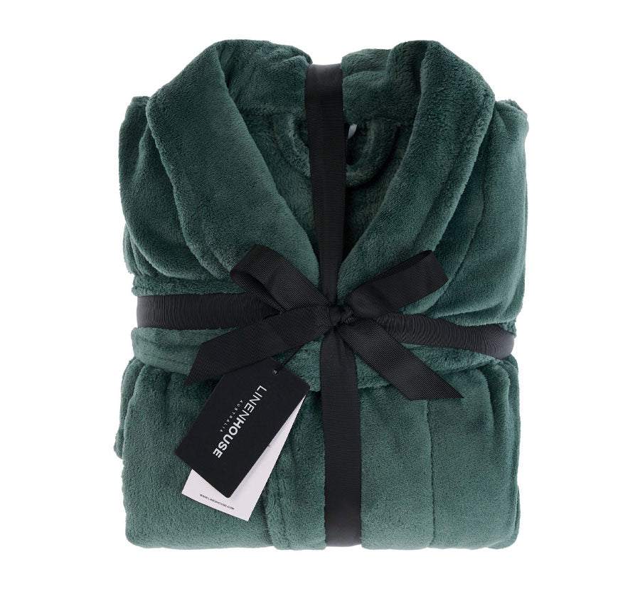 Plush Bathrobe Range Green