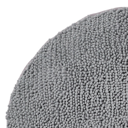 Reed Toggle 1700GSM Polyester 90cm Round Bath Mat Grey