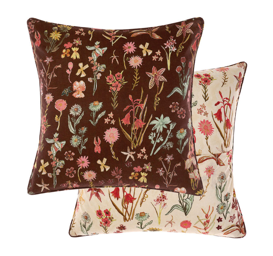 Rita European Pillowcase Cacao