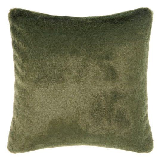 Selma Faux Fur 50x50cm Filled Cushion Olive