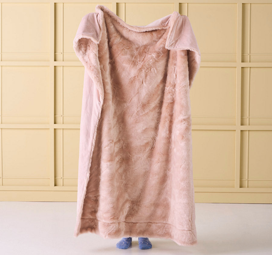 Selma 130x170cm Throw Rug Pink Salt
