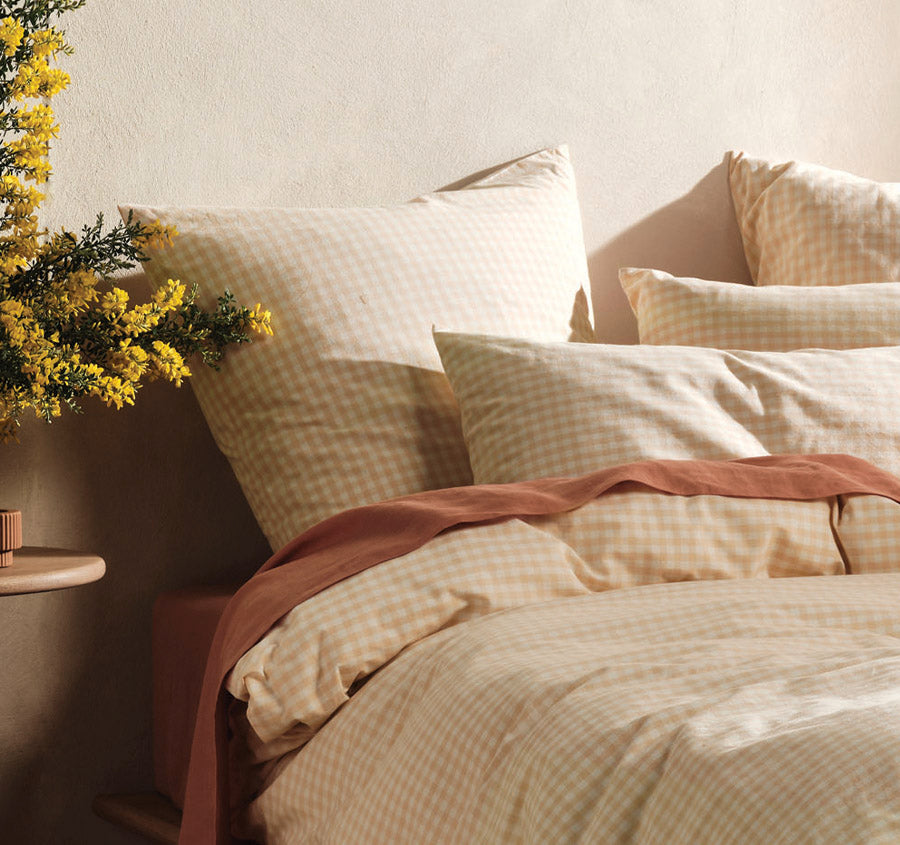 Springsteen Quilt Cover Set Range Peach