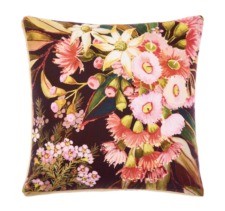 Sydney 48x48x5cm Filled Box Cushion Walnut