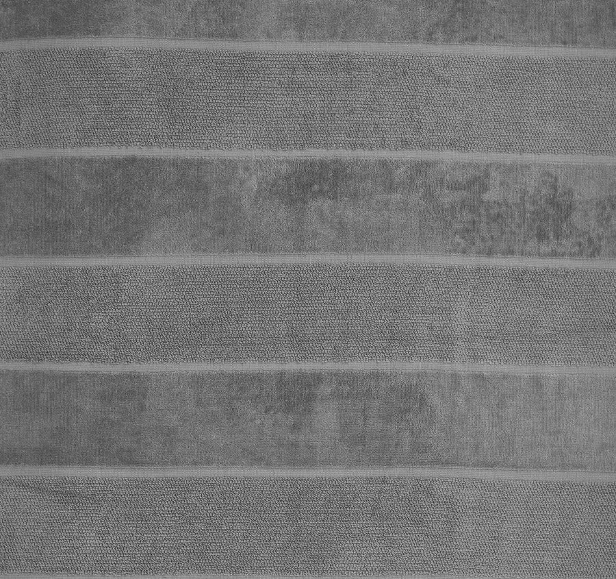 Velour Stripe 550GSM Bath Towel Range Ash