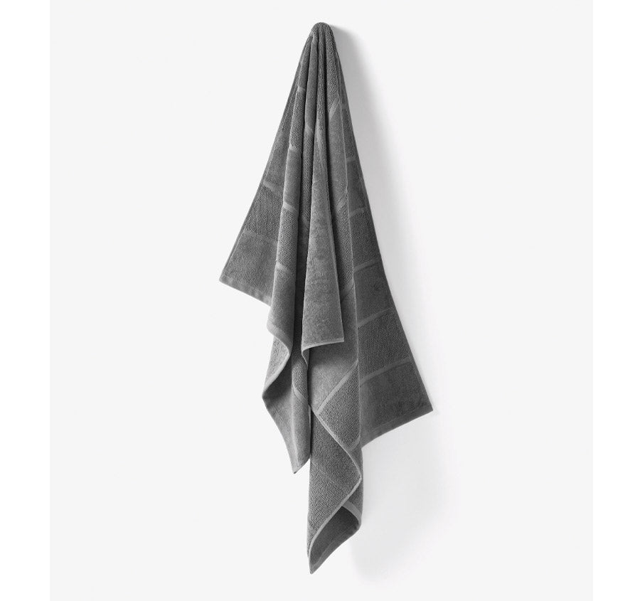 Velour Stripe 550GSM Bath Towel Range Ash