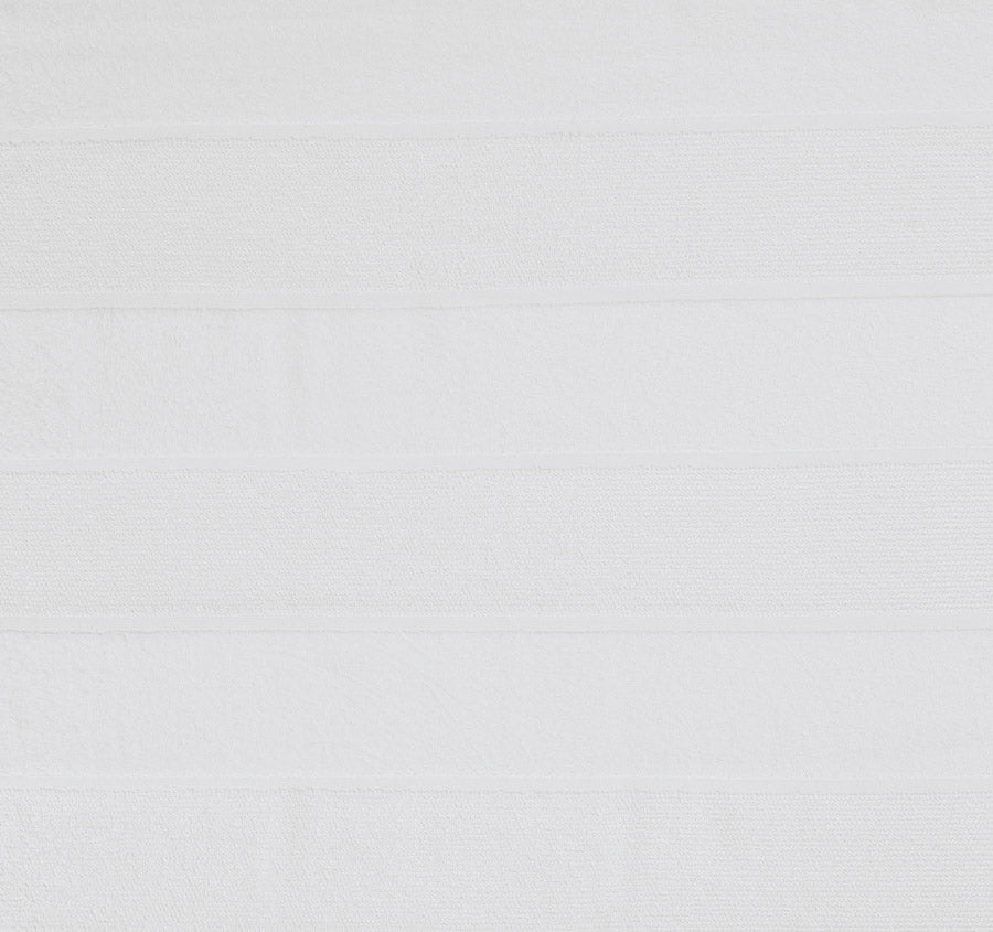 Velour Stripe 550GSM Bath Towel Range White
