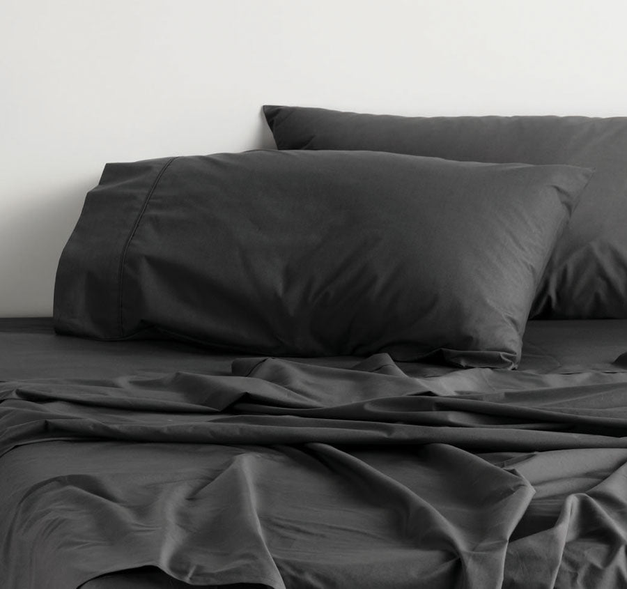 Vienna 300THC Cotton Sheet Set Range Charcoal
