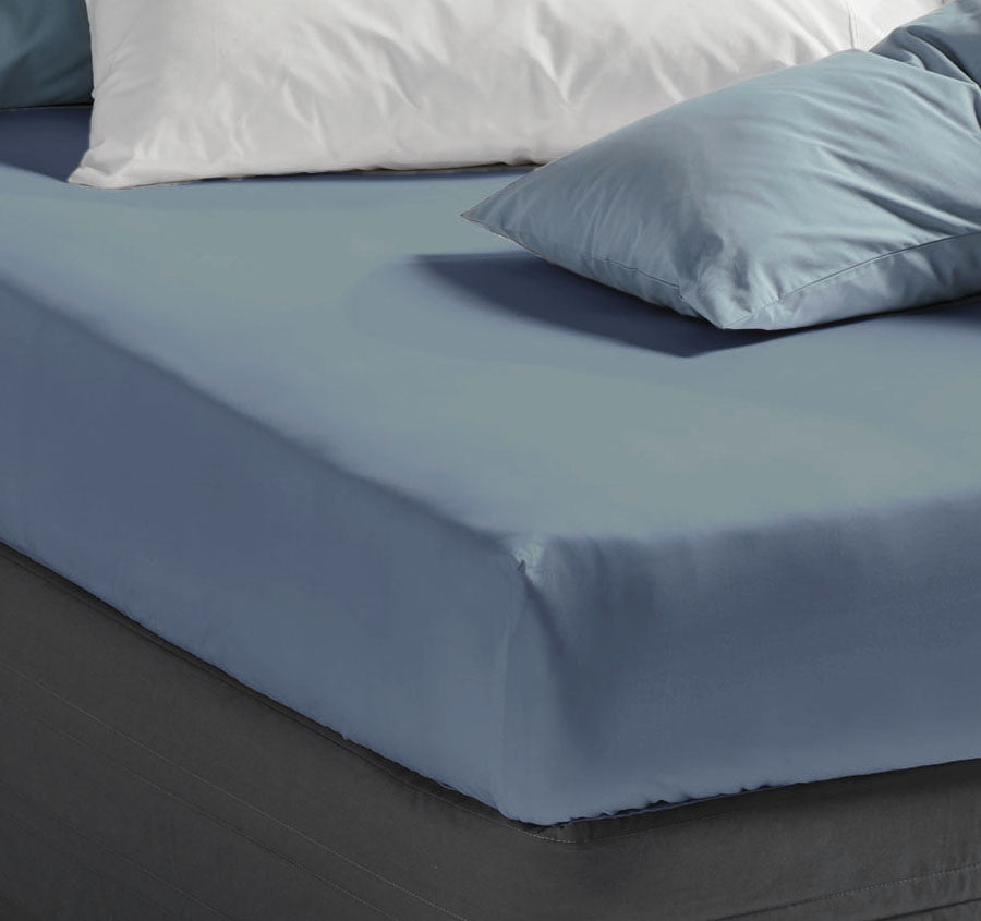 Vienna 300THC Cotton Fitted Sheet Range Blue