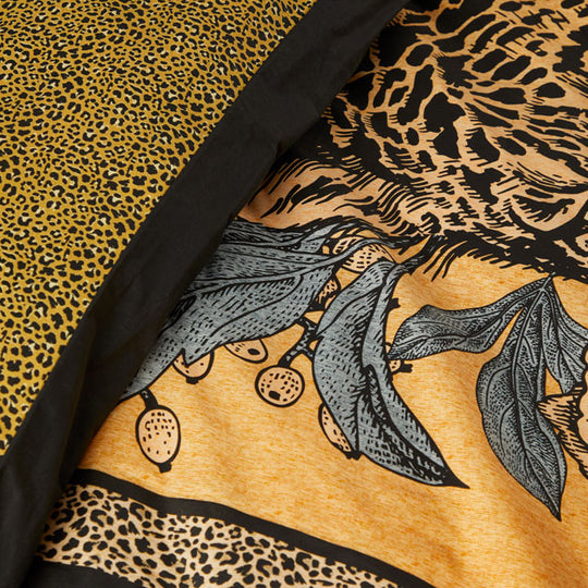Cheetah Quilt Cover Set Range Black