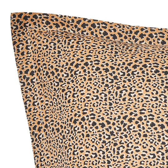 Cheetah European Pillowcase Black