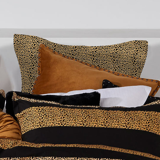 Cheetah European Pillowcase Black