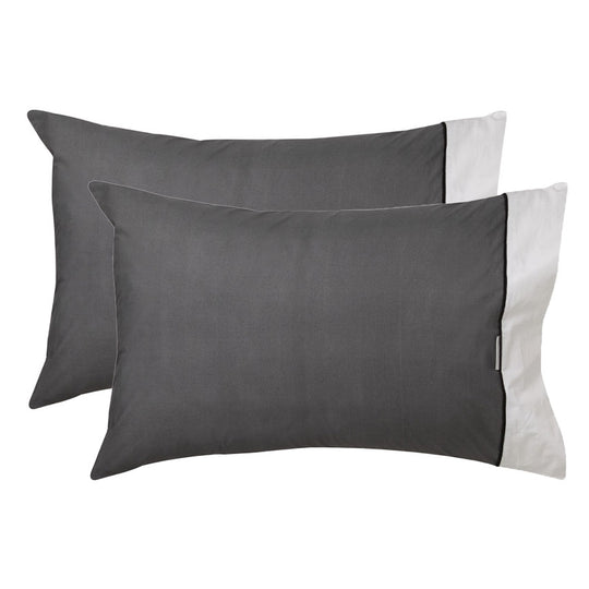 Essex Standard Pillowcase Pair Charcoal
