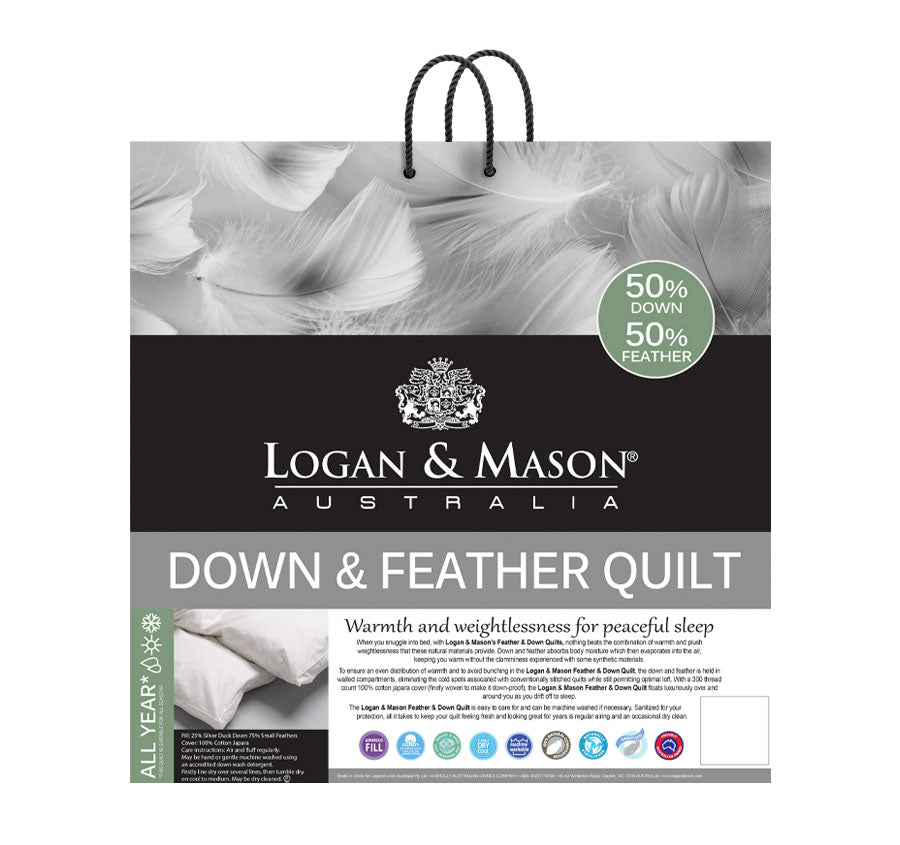 Duck Down and Feather All Seasons Quilt Range