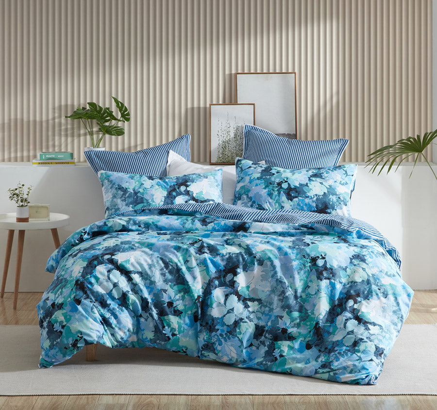 Heather Quilt Cover Set Range Blue Manchester Warehouse