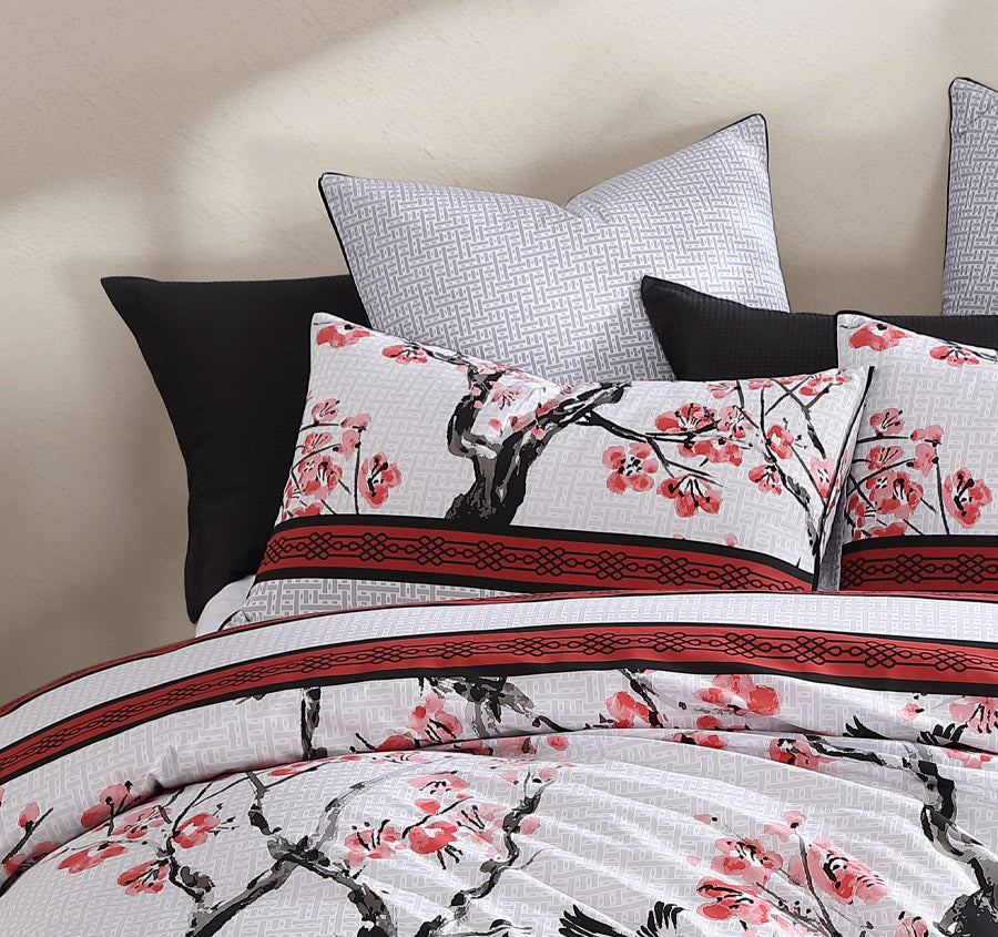 Kyushu Quilt Cover Set Range Red