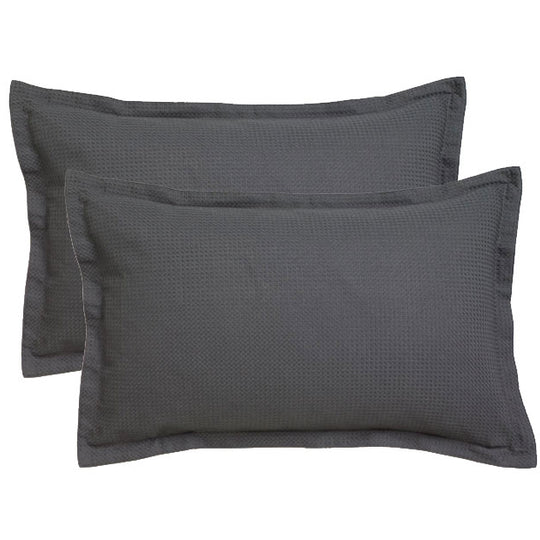 Ascot Standard Pillowcase Pair Granite