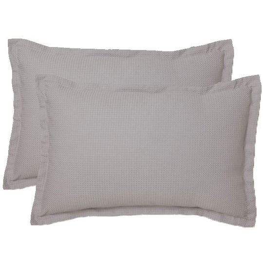 Ascot Standard Pillowcase Pair Pewter