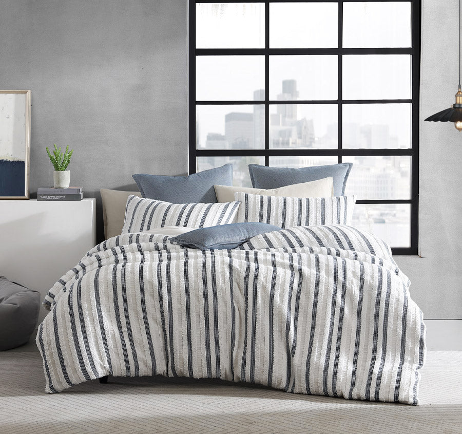 Boston Quilt Cover Set Range White