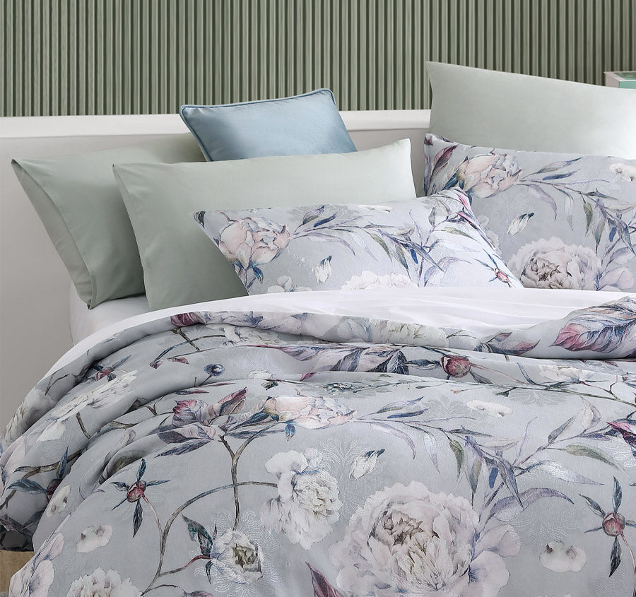 Josie Quilt Cover Set Range Dove