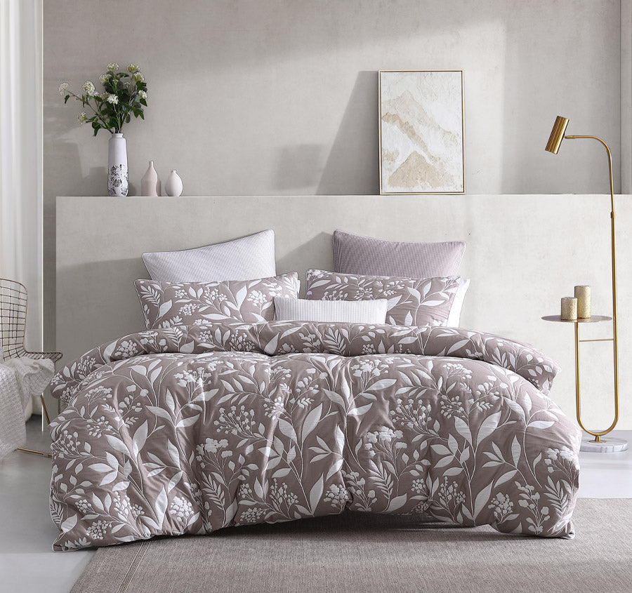 Madison Quilt Cover Set Range Latte