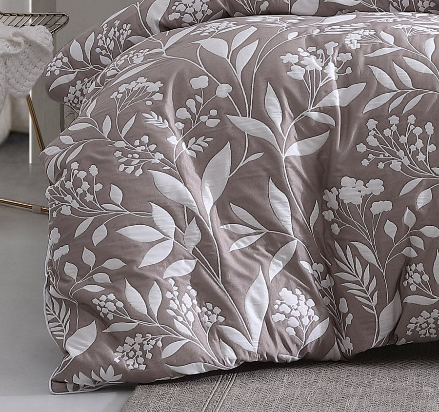Madison Quilt Cover Set Range Latte