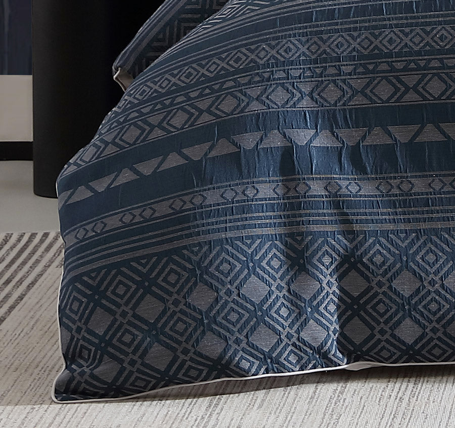 Orlando Quilt Cover Set Range Indigo Manchester Warehouse