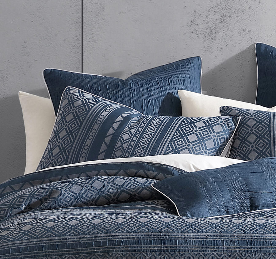 Orlando Quilt Cover Set Range Indigo Manchester Warehouse