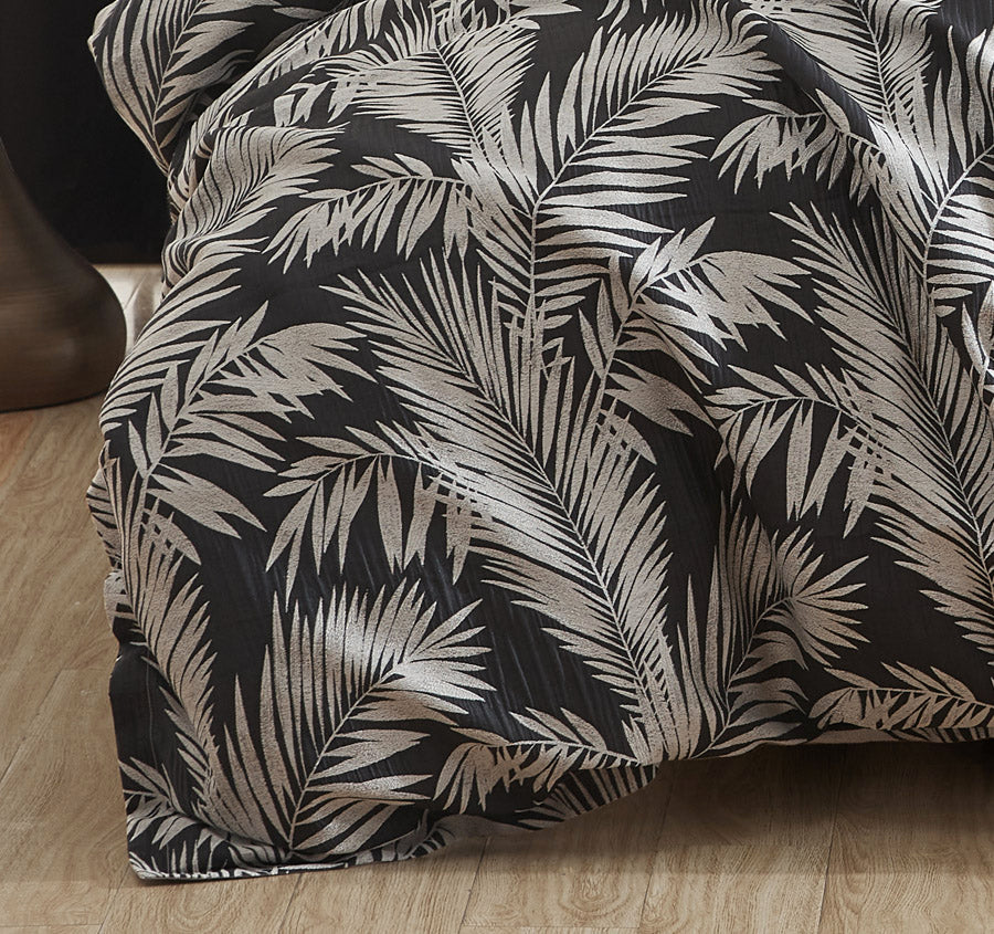 Villa Quilt Cover Set Range Black