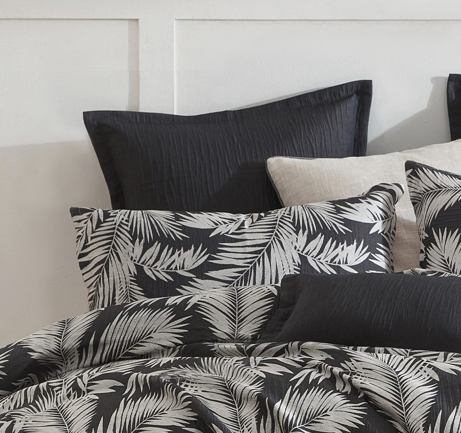 Villa Quilt Cover Set Range Black
