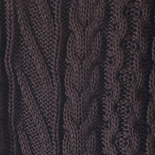 Cable Knit 130x170cm Throw Rug Coffee