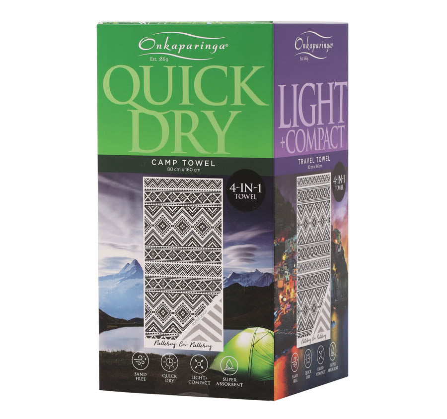 Sand Free 80x160cm Towel 4 in 1 Patterns on Patterns