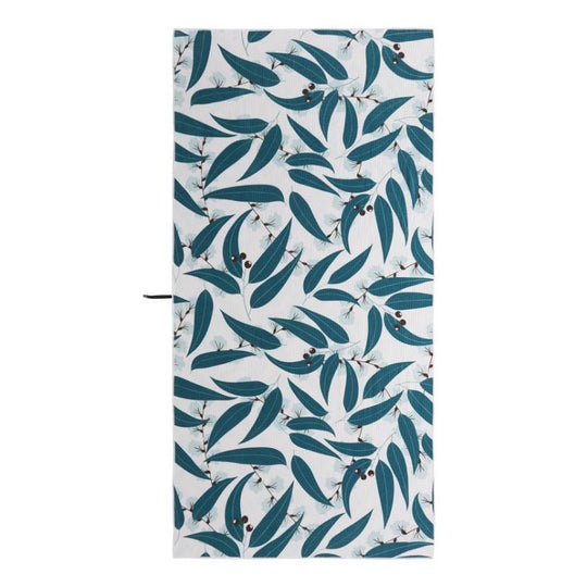 Sand Free 80x160cm Towel 4 in 1 Scattered Eucalyptus Leaves