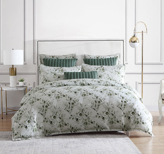 Asher Quilt Cover Set Range Green