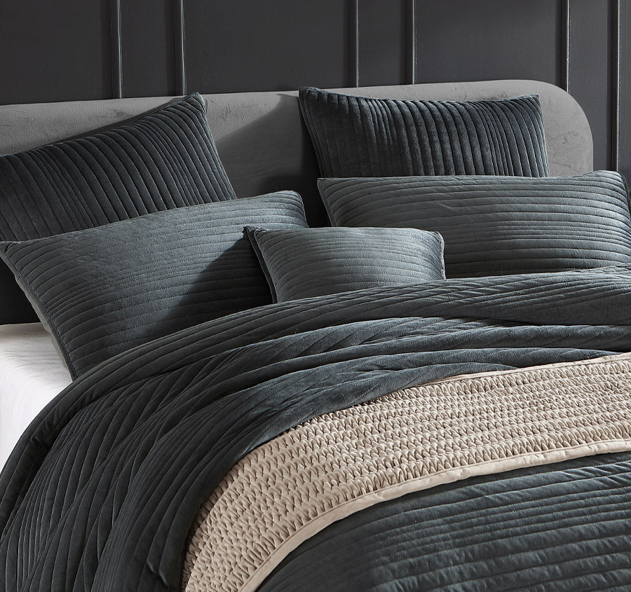 Barlow Quilt Cover Set Range Slate