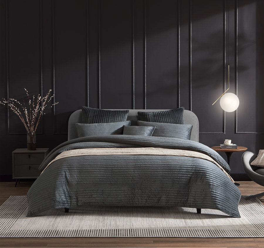 Barlow Quilt Cover Set Range Slate