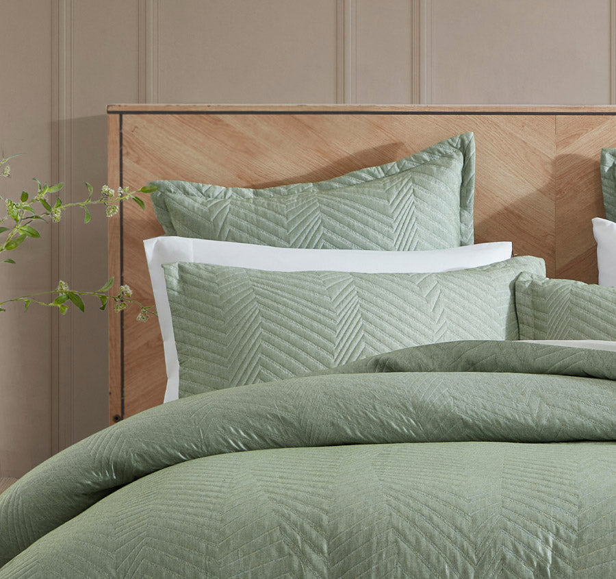 Monty Quilt Cover Set Range Eucalyptus Manchester Warehouse