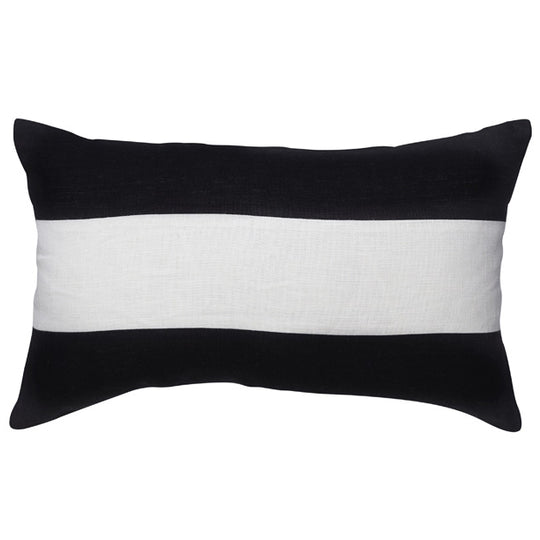 Big Stripe 30x50cm Filled Cushion Black