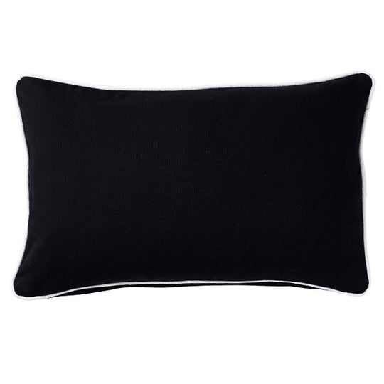 Canvas 30x50cm Filled Cushion Black