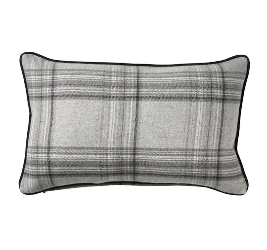Country Tweed 30x50cm Filled Cushion Grey
