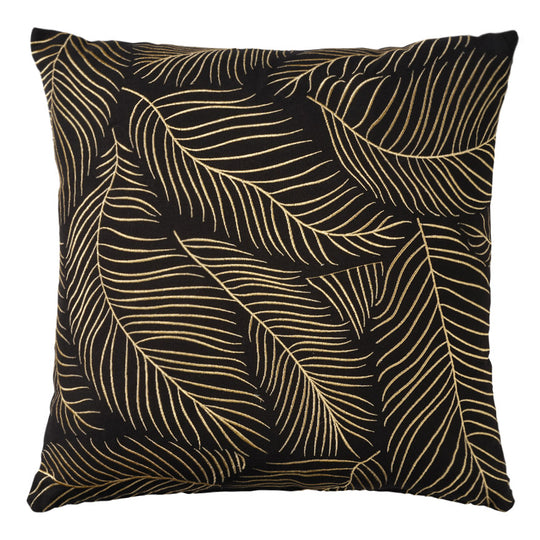 Golden Palms 50x50cm Filled Cushion Black