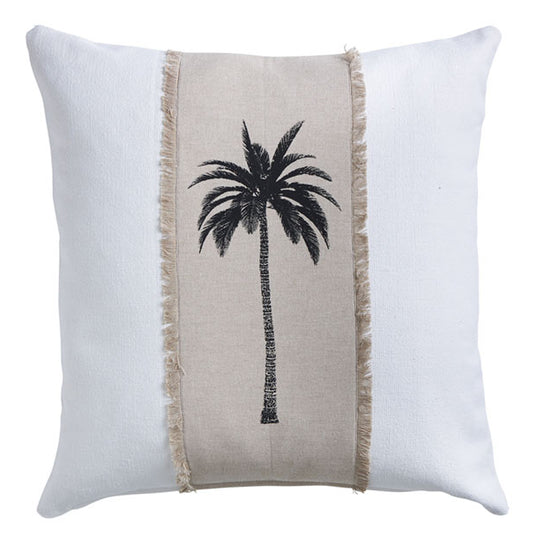 Havana Palm 50x50cm Filled Cushion White