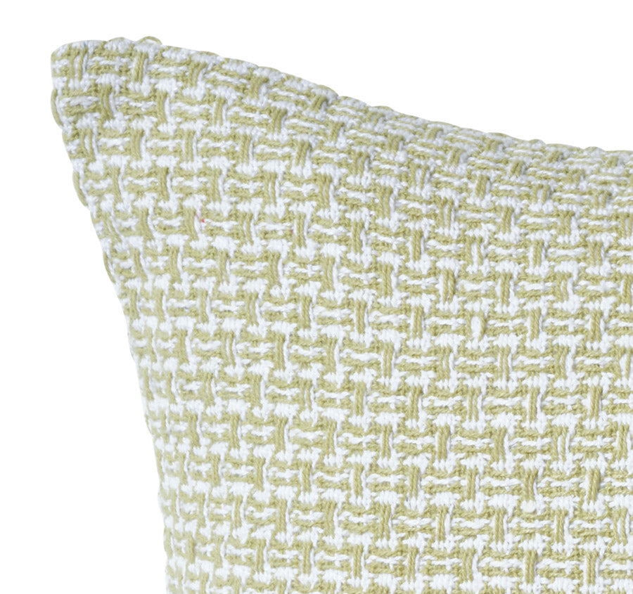 Jacquard Tile 50x50cm Filled Cushion Sage