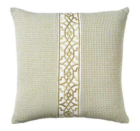 Jacquard Tile 50x50cm Filled Cushion Sage
