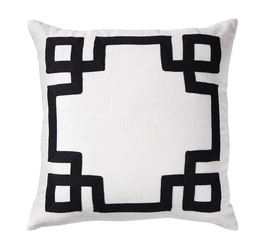 Linen Key 50x50cm Filled Cushion Black