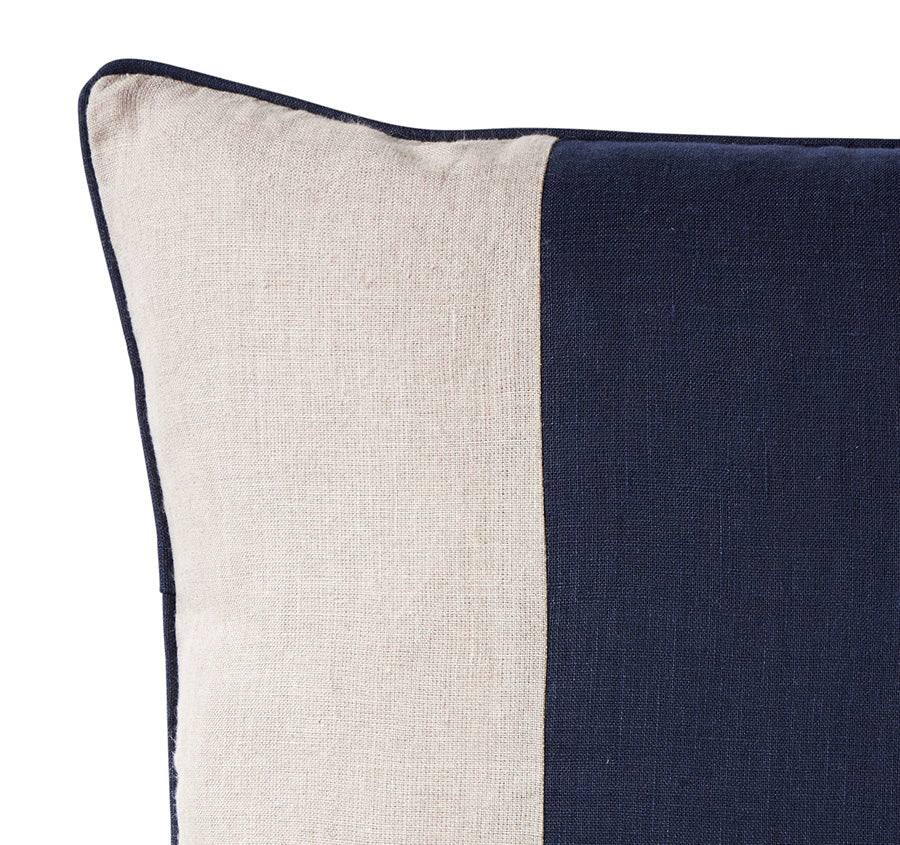Linen Laguna Stripes 50x50cm Filled Cushion Navy